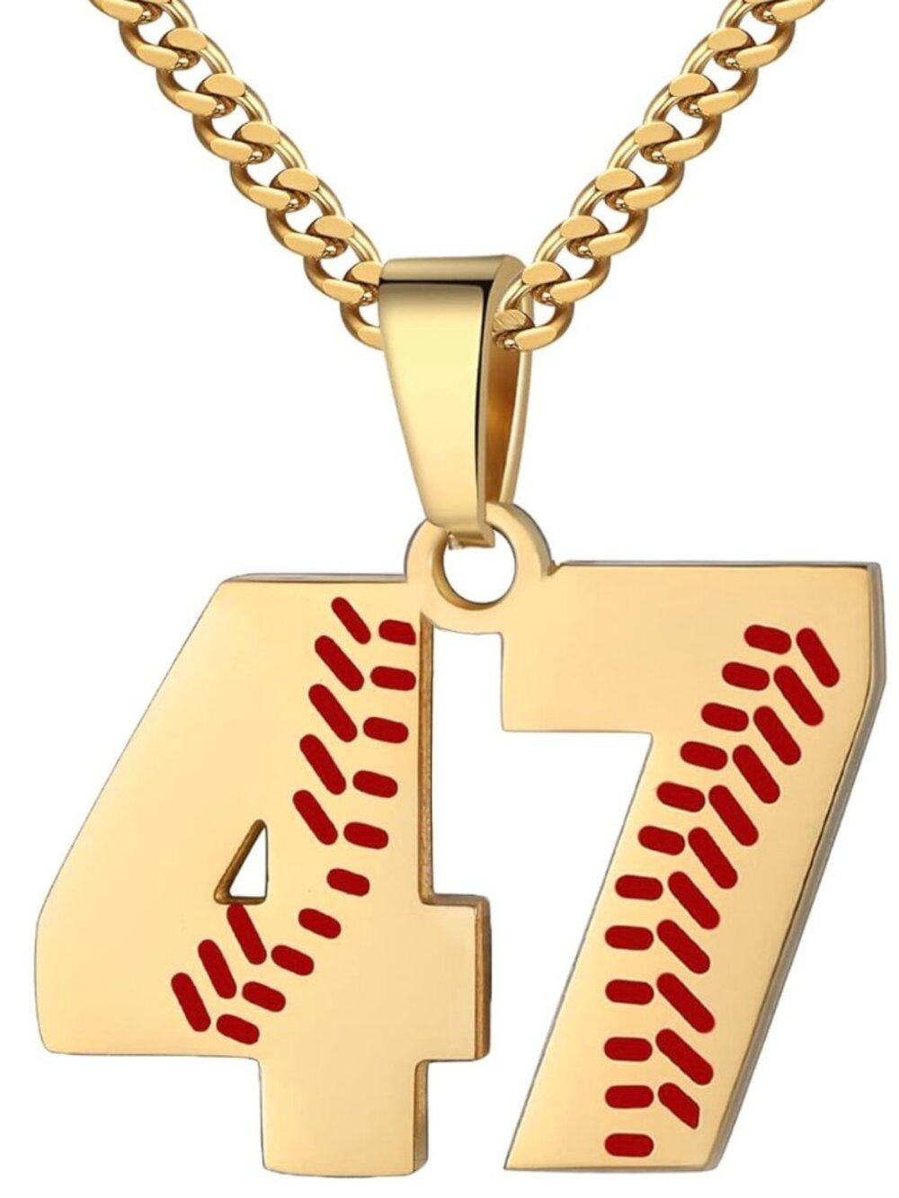 Number‎ Necklace for Men Baseball Jersey Number 47 Pendant